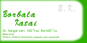 borbala katai business card